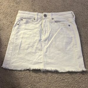 American Eagle white jean skirt